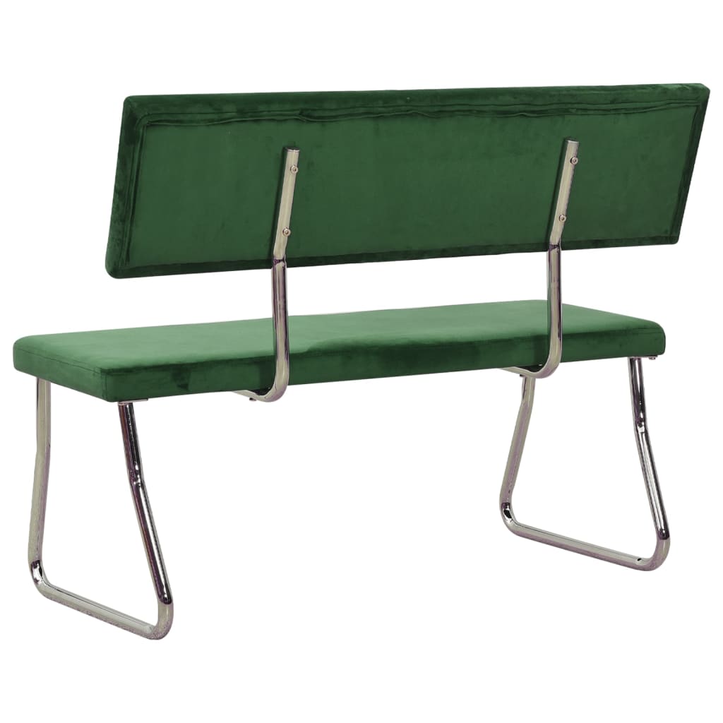 vidaXL Bancă, verde închis, 110 cm, catifea vidaXL Bancă, verde închis, 110 cm, catifea