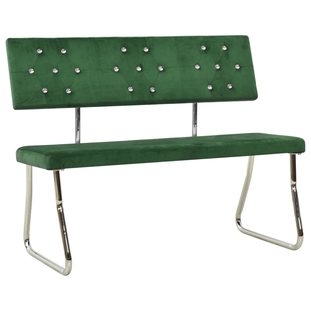 vidaXL Bancă, verde închis, 110 cm, catifea vidaXL Bancă, verde închis, 110 cm, catifea