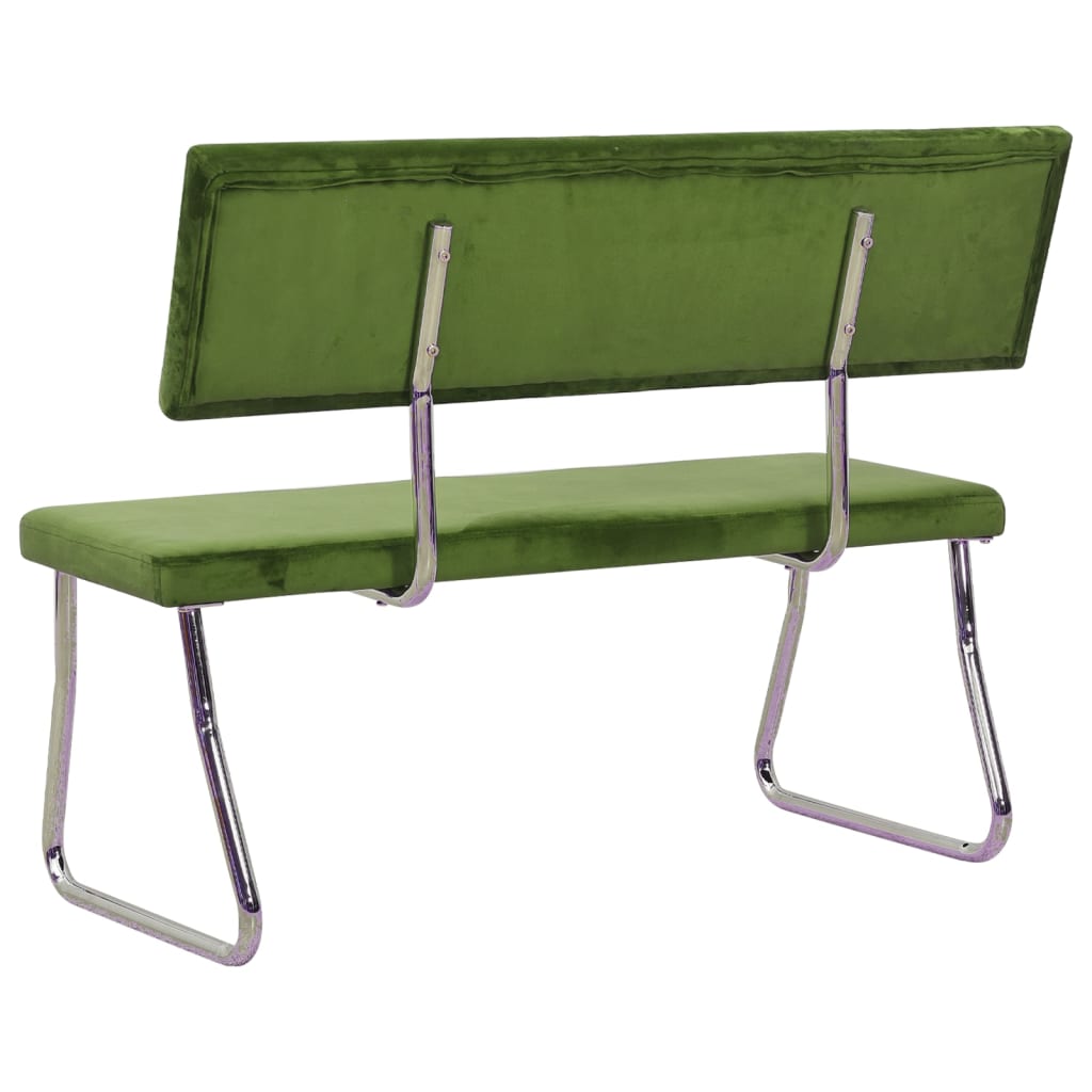vidaXL Bancă, verde deschis, 110 cm, catifea vidaXL Bancă, verde deschis, 110 cm, catifea
