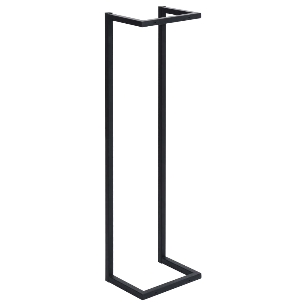 vidaXL Suport de prosoape, negru, 25x20x95 cm, fier vidaXL Suport de prosoape, negru, 25x20x95 cm, fier