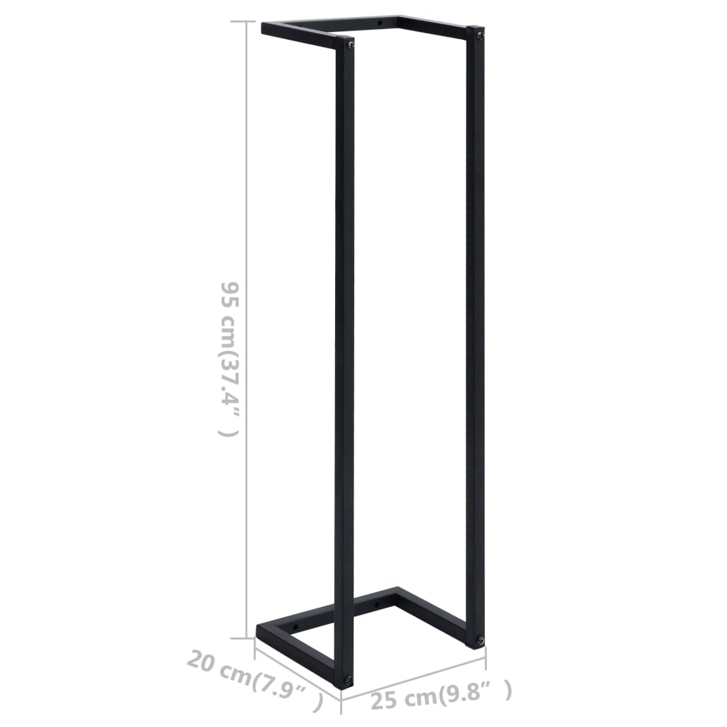 vidaXL Suport de prosoape, negru, 25x20x95 cm, fier vidaXL Suport de prosoape, negru, 25x20x95 cm, fier
