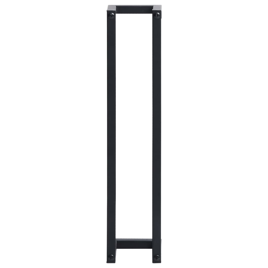 vidaXL Suport de prosoape, negru, 12,5 x 12,5 x 60 cm, fier vidaXL Suport de prosoape, negru, 12,5 x 12,5 x 60 cm, fier