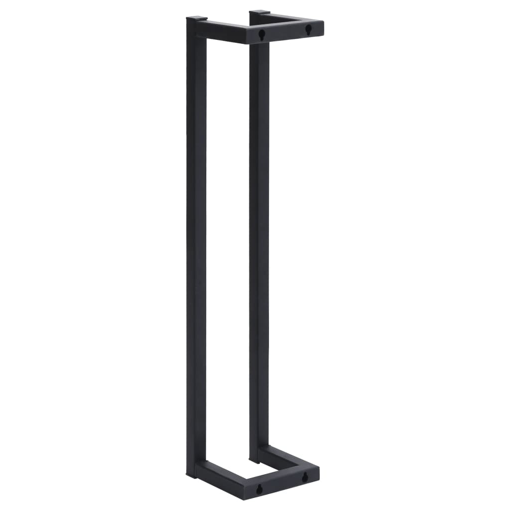 vidaXL Suport de prosoape, negru, 12,5 x 12,5 x 60 cm, fier vidaXL Suport de prosoape, negru, 12,5 x 12,5 x 60 cm, fier