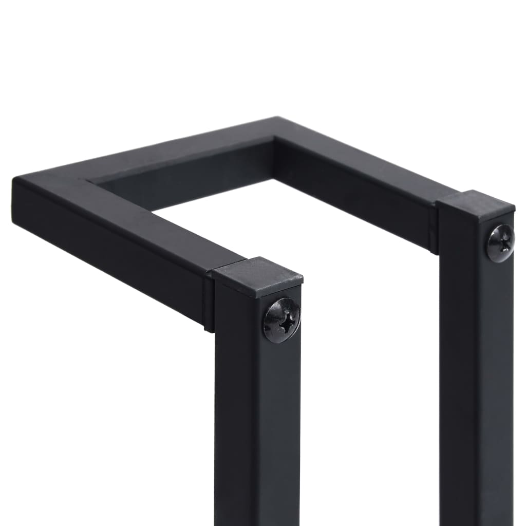 vidaXL Suport de prosoape, negru, 12,5 x 12,5 x 60 cm, fier vidaXL Suport de prosoape, negru, 12,5 x 12,5 x 60 cm, fier