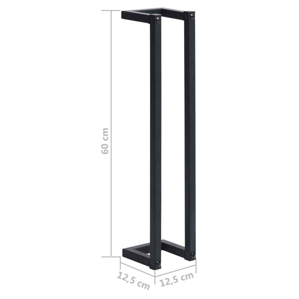 vidaXL Suport de prosoape, negru, 12,5 x 12,5 x 60 cm, fier vidaXL Suport de prosoape, negru, 12,5 x 12,5 x 60 cm, fier