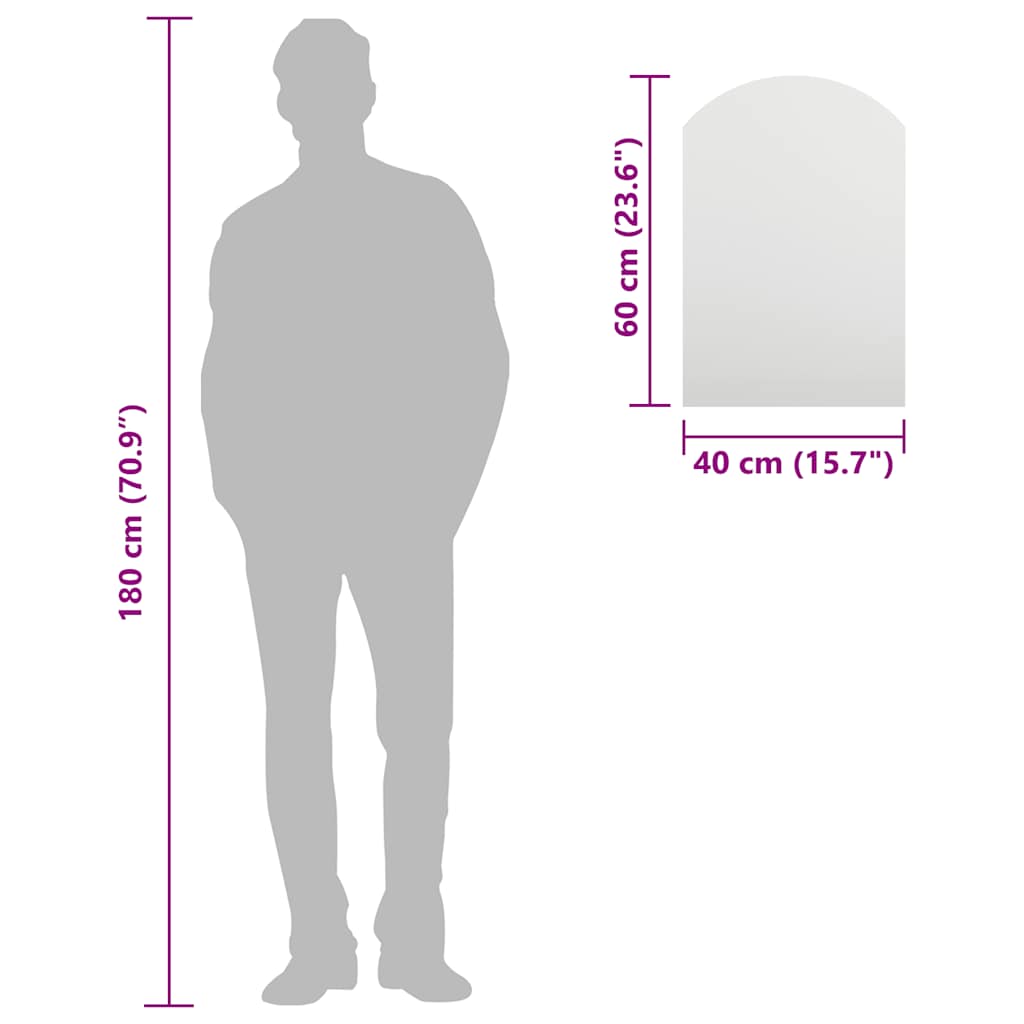 vidaXL Oglindă, 60x40 cm, sticlă