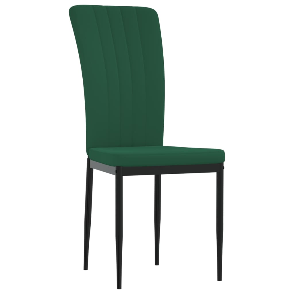 vidaXL Scaune de sufragerie, 2 buc., verde închis, catifea vidaXL Scaune de sufragerie, 2 buc., verde închis, catifea