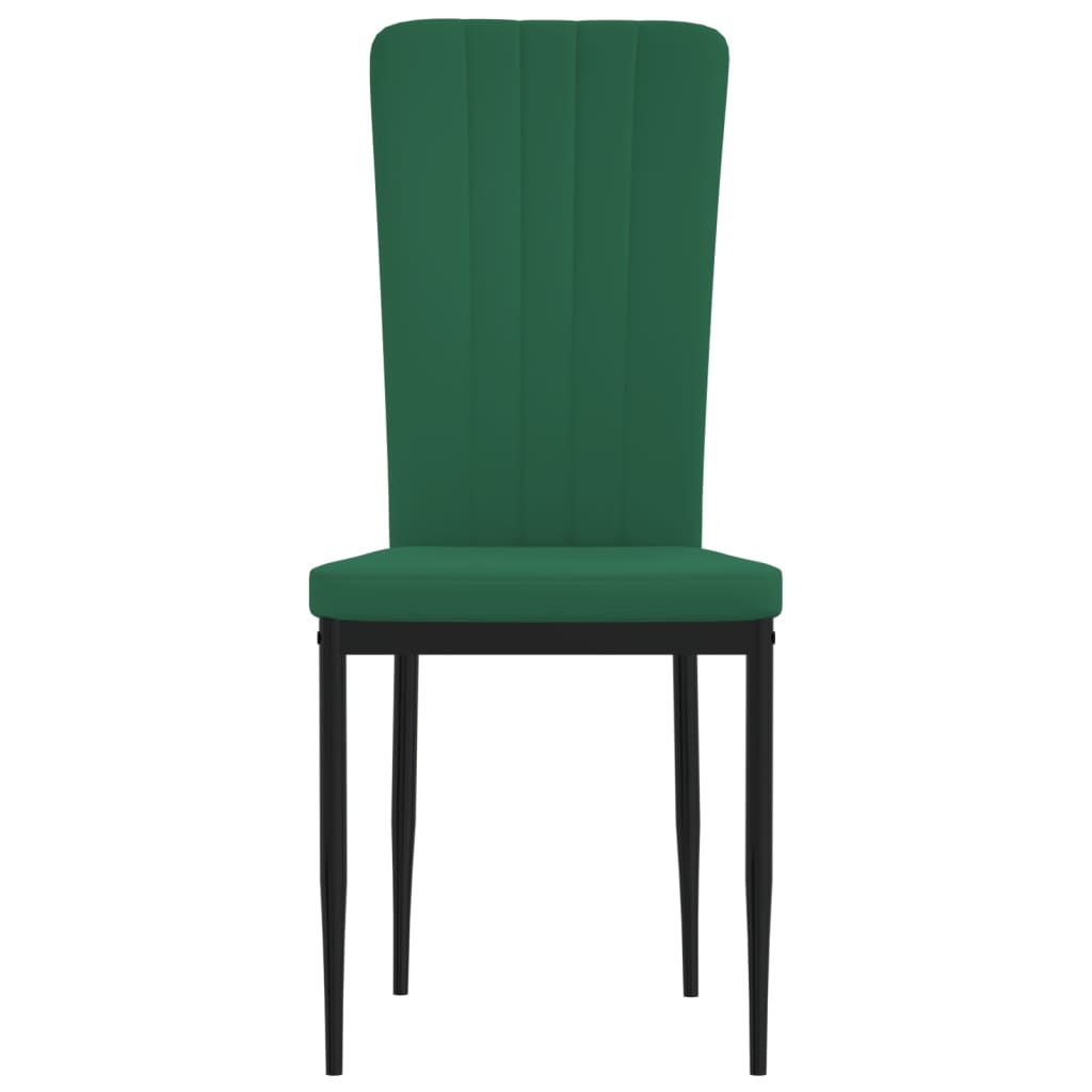 vidaXL Scaune de sufragerie, 2 buc., verde închis, catifea vidaXL Scaune de sufragerie, 2 buc., verde închis, catifea