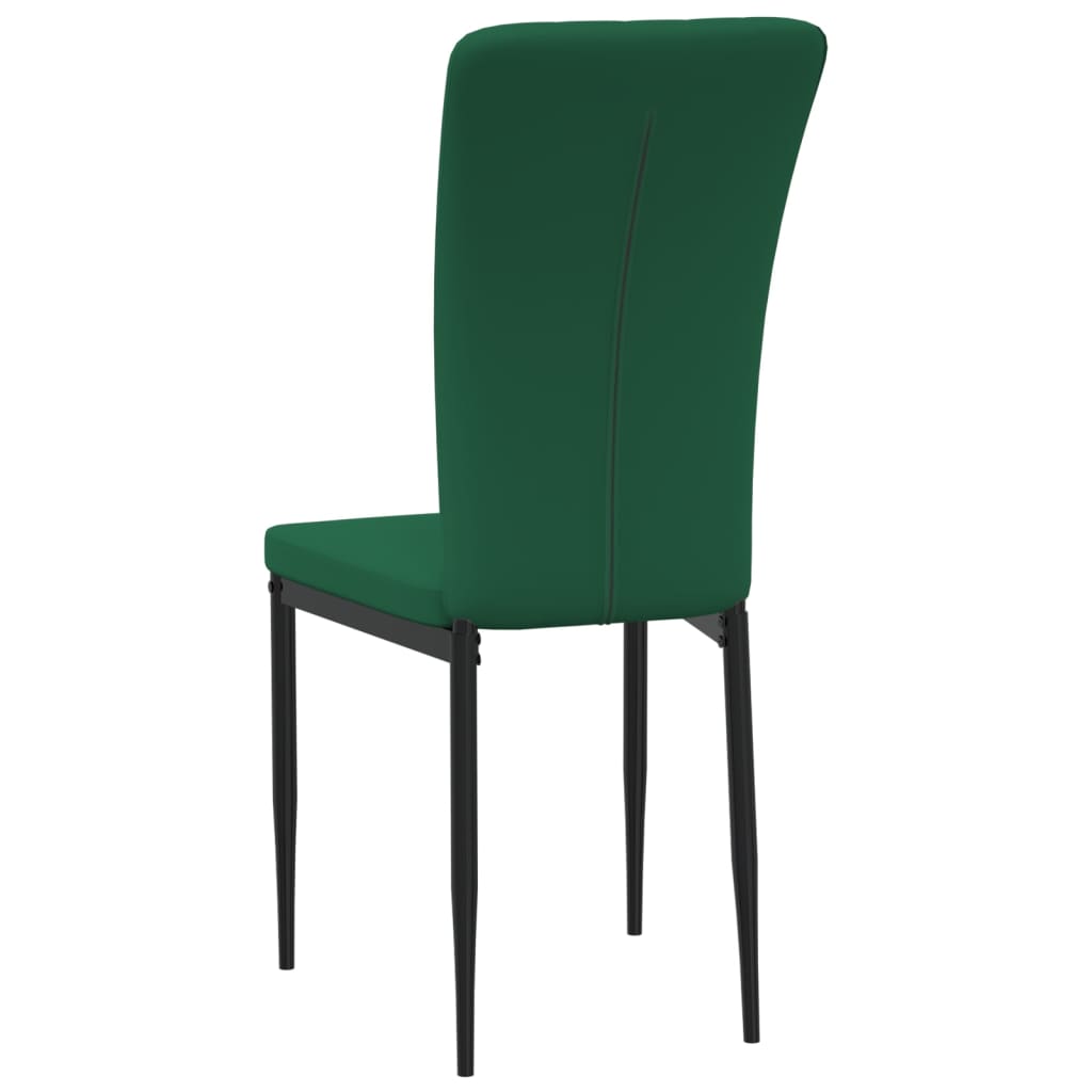 vidaXL Scaune de sufragerie, 2 buc., verde închis, catifea vidaXL Scaune de sufragerie, 2 buc., verde închis, catifea