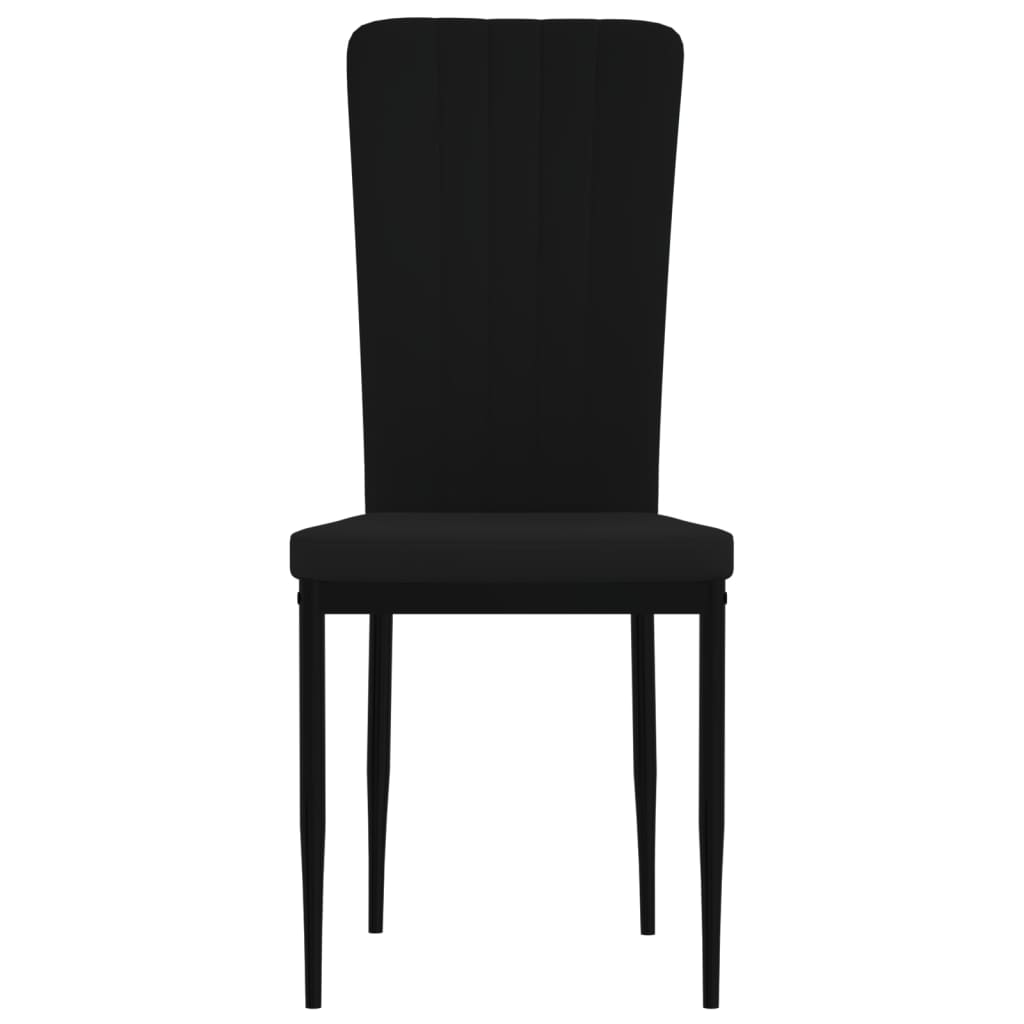vidaXL Scaune de bucătărie, 4 buc., negru, catifea vidaXL Scaune de bucătărie, 4 buc., negru, catifea