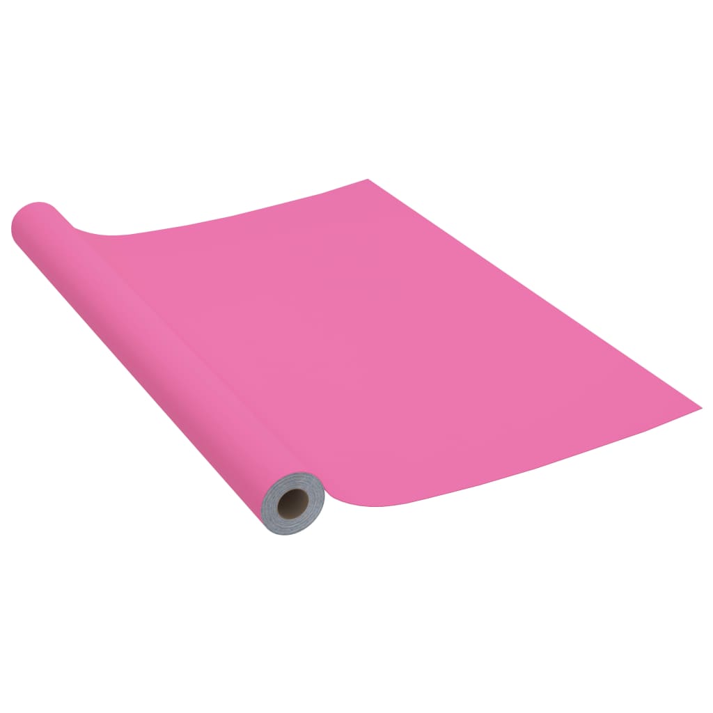 vidaXL Folie de mobilier autoadezivă ,roz extra lucios 500x90 cm PVC vidaXL Folie de mobilier autoadezivă ,roz extra lucios 500x90 cm PVC