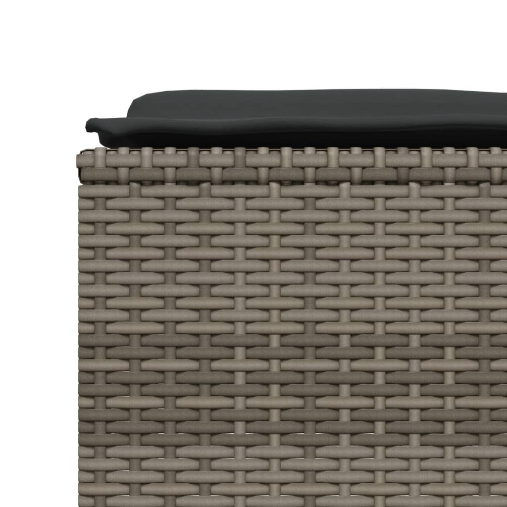 vidaXL Set canapea de grădină cu perne, 5 piese, gri, poliratan vidaXL Set canapea de grădină cu perne, 5 piese, gri, poliratan