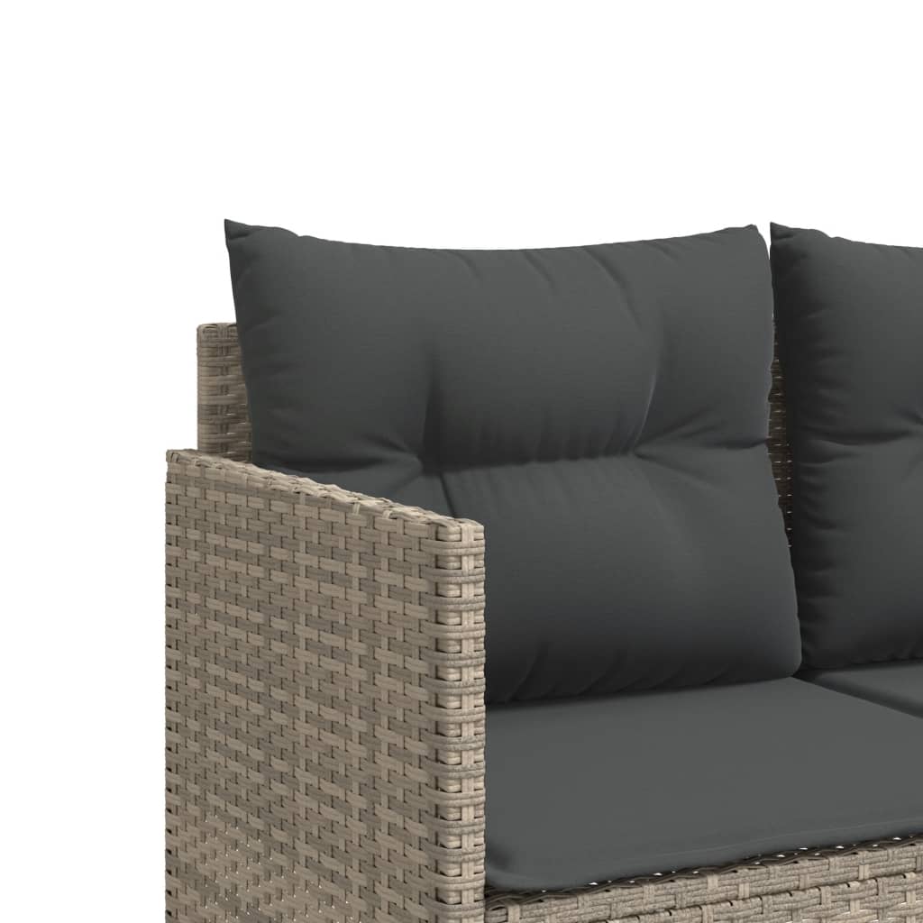vidaXL Set canapele de grădină cu perne, 5 piese gri deschis poliratan