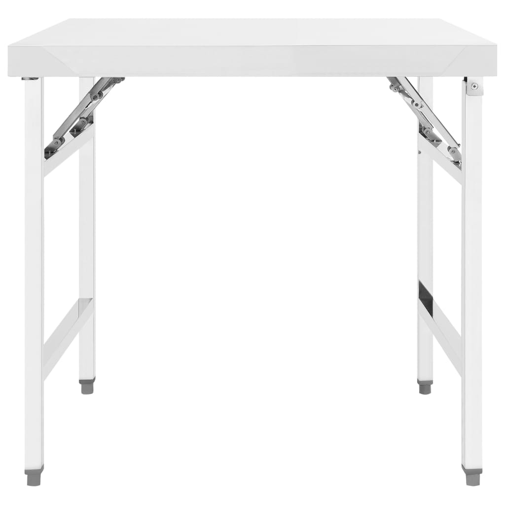 vidaXL Masă lucru bucătărie pliabilă, 85 x 60 x 80 cm, oțel inoxidabil vidaXL Masă lucru bucătărie pliabilă, 85 x 60 x 80 cm, oțel inoxidabil
