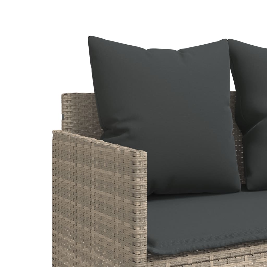 vidaXL Set canapele de grădină cu perne, 5 piese gri deschis poliratan