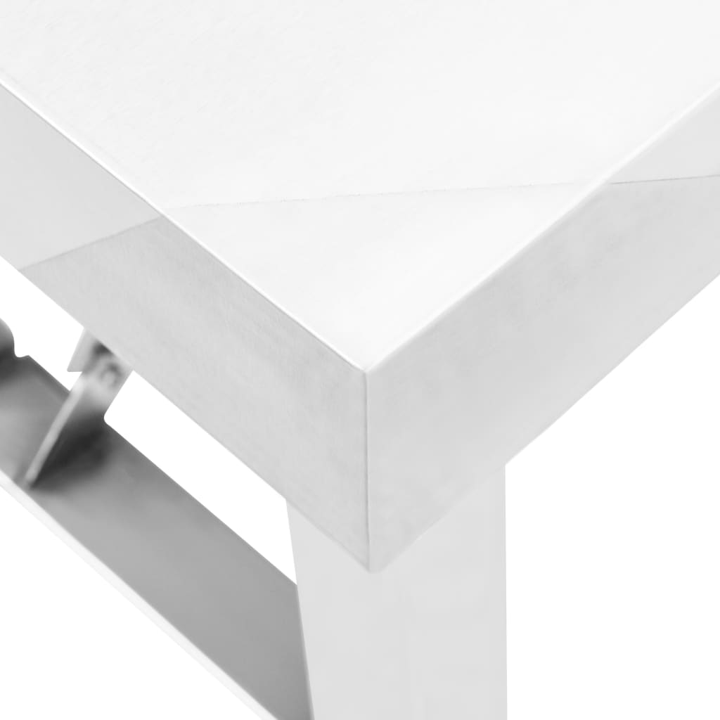 vidaXL Masă lucru bucătărie pliabilă, 120 x 60 x 80 cm oțel inoxidabil vidaXL Masă lucru bucătărie pliabilă, 120 x 60 x 80 cm oțel inoxidabil