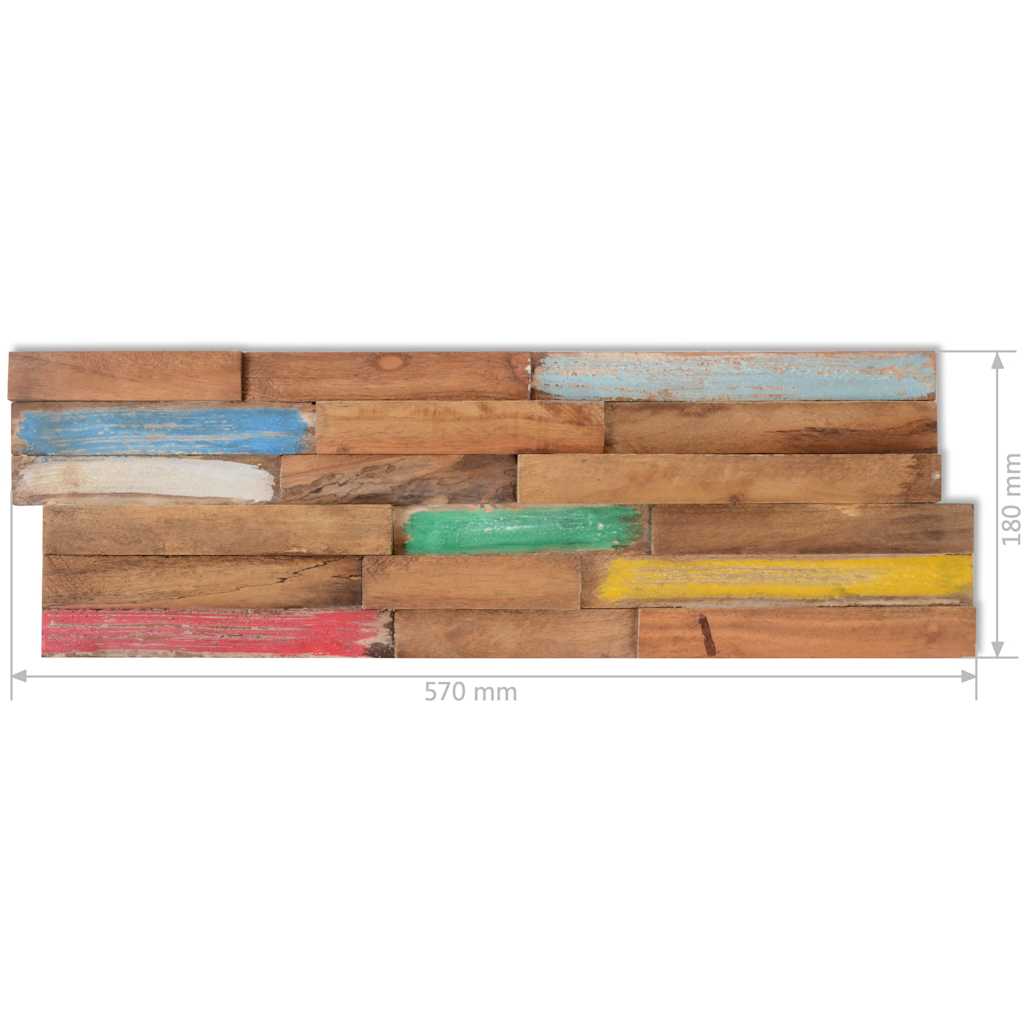 vidaXL Panouri de placare pereți, 10 buc., 1,03 m², lemn masiv de tec vidaXL Panouri de placare pereți, 10 buc., 1,03 m², lemn masiv de tec