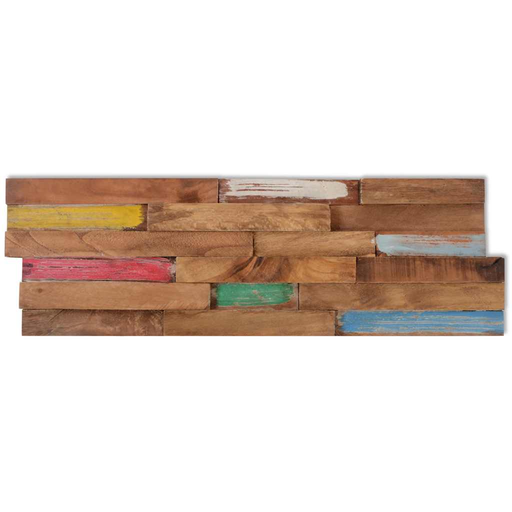 vidaXL Panouri de placare pereți, 10 buc., 1,03 m², lemn masiv de tec vidaXL Panouri de placare pereți, 10 buc., 1,03 m², lemn masiv de tec
