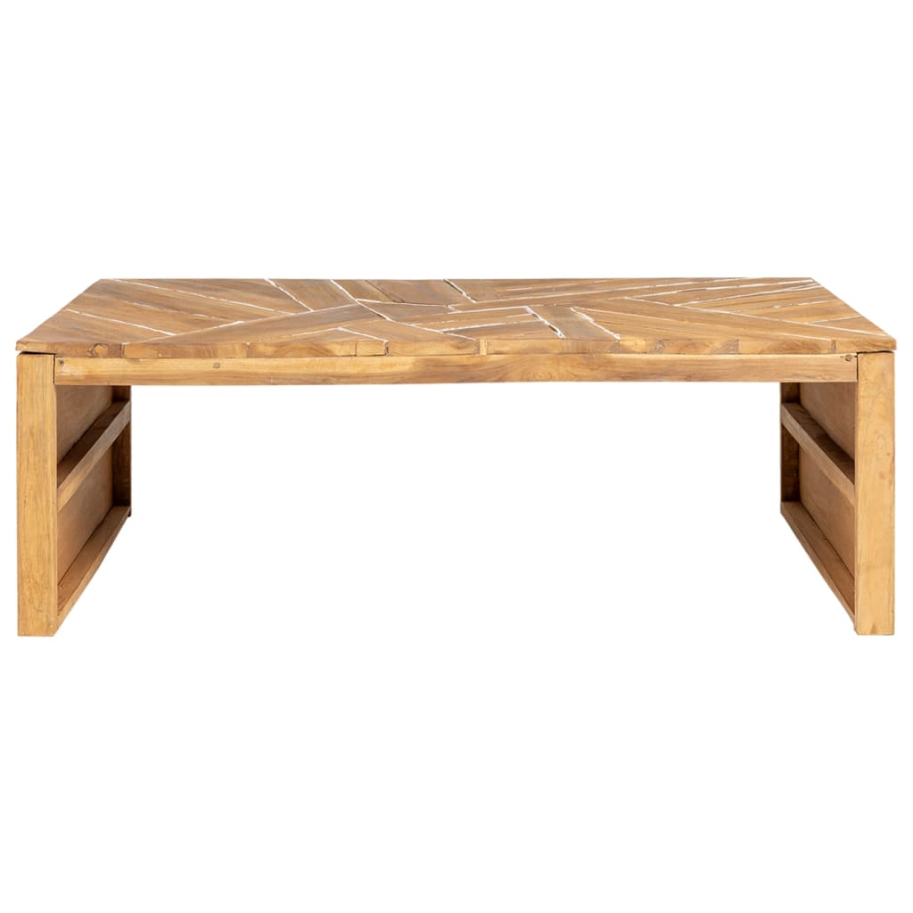 vidaXL Măsuță de cafea, 110x35x38 cm, lemn masiv de tec erodat vidaXL Măsuță de cafea, 110x35x38 cm, lemn masiv de tec erodat