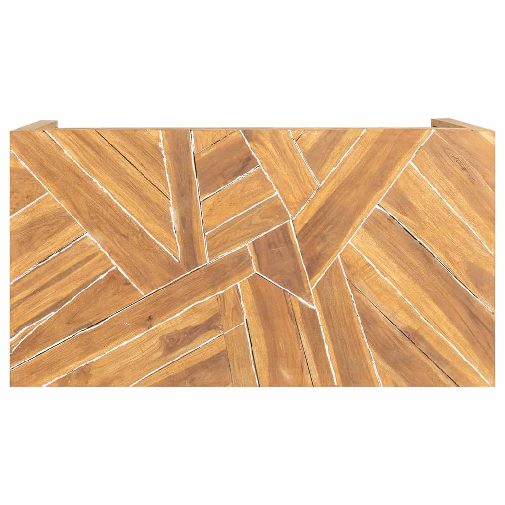 vidaXL Măsuță de cafea, 110x35x38 cm, lemn masiv de tec erodat vidaXL Măsuță de cafea, 110x35x38 cm, lemn masiv de tec erodat