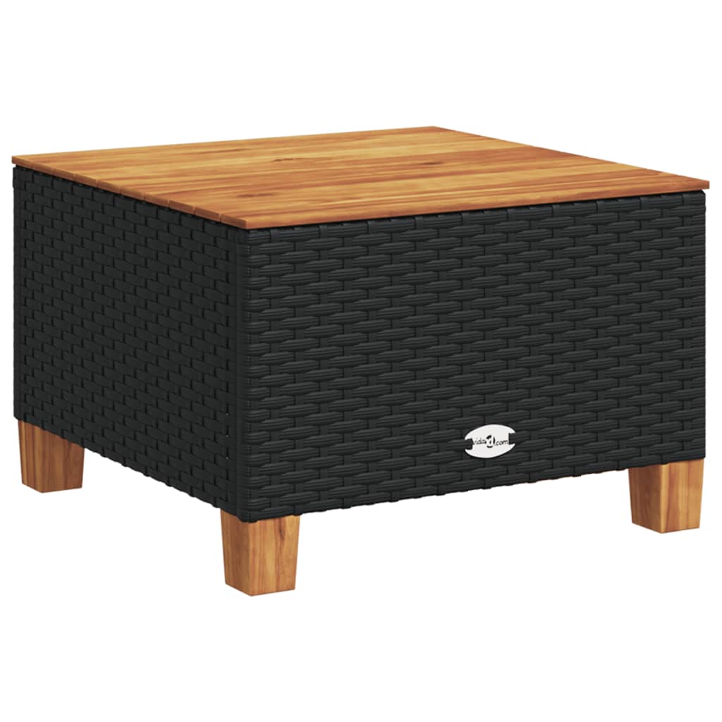 vidaXL Set mobilier de grădină cu perne, 9 piese, negru, poliratan