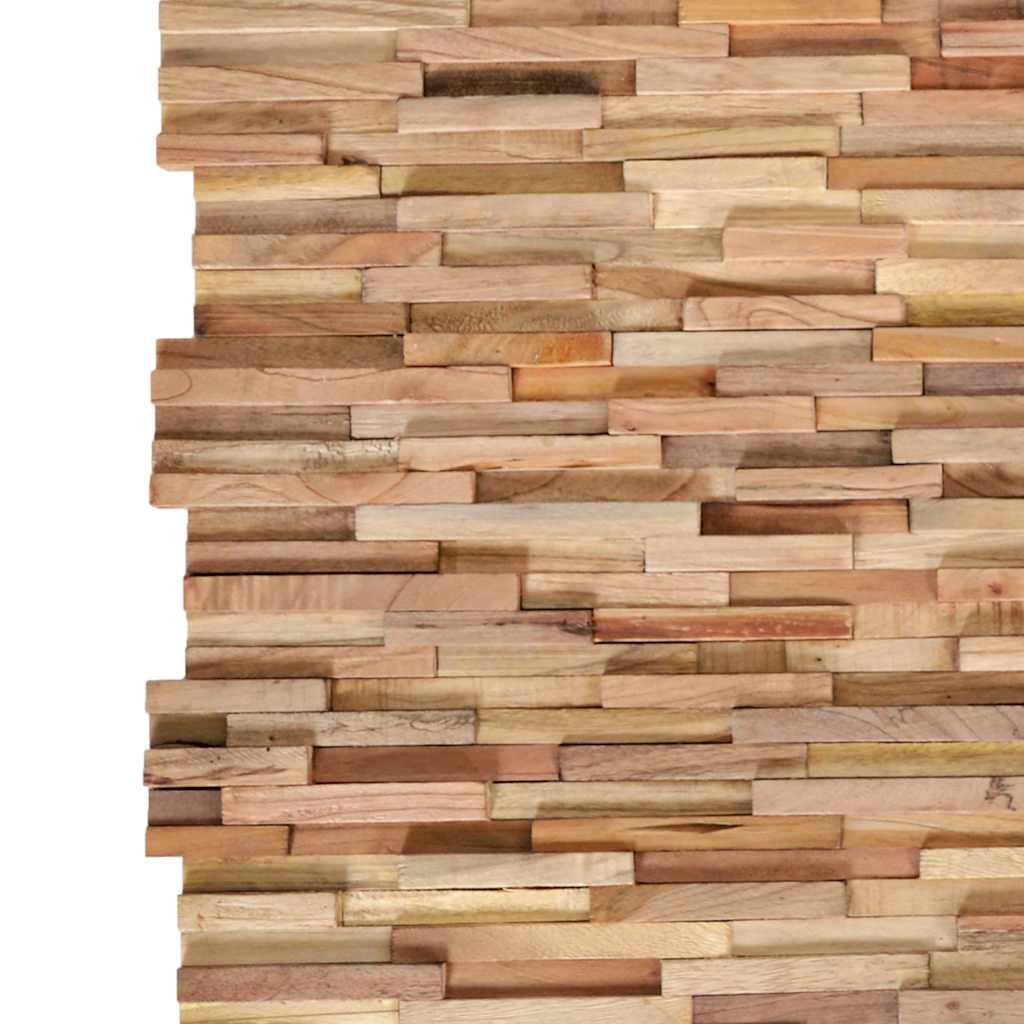vidaXL Panouri placare pereți 3D, 10 buc., 1,08 m², lemn masiv de tec vidaXL Panouri placare pereți 3D, 10 buc., 1,08 m², lemn masiv de tec