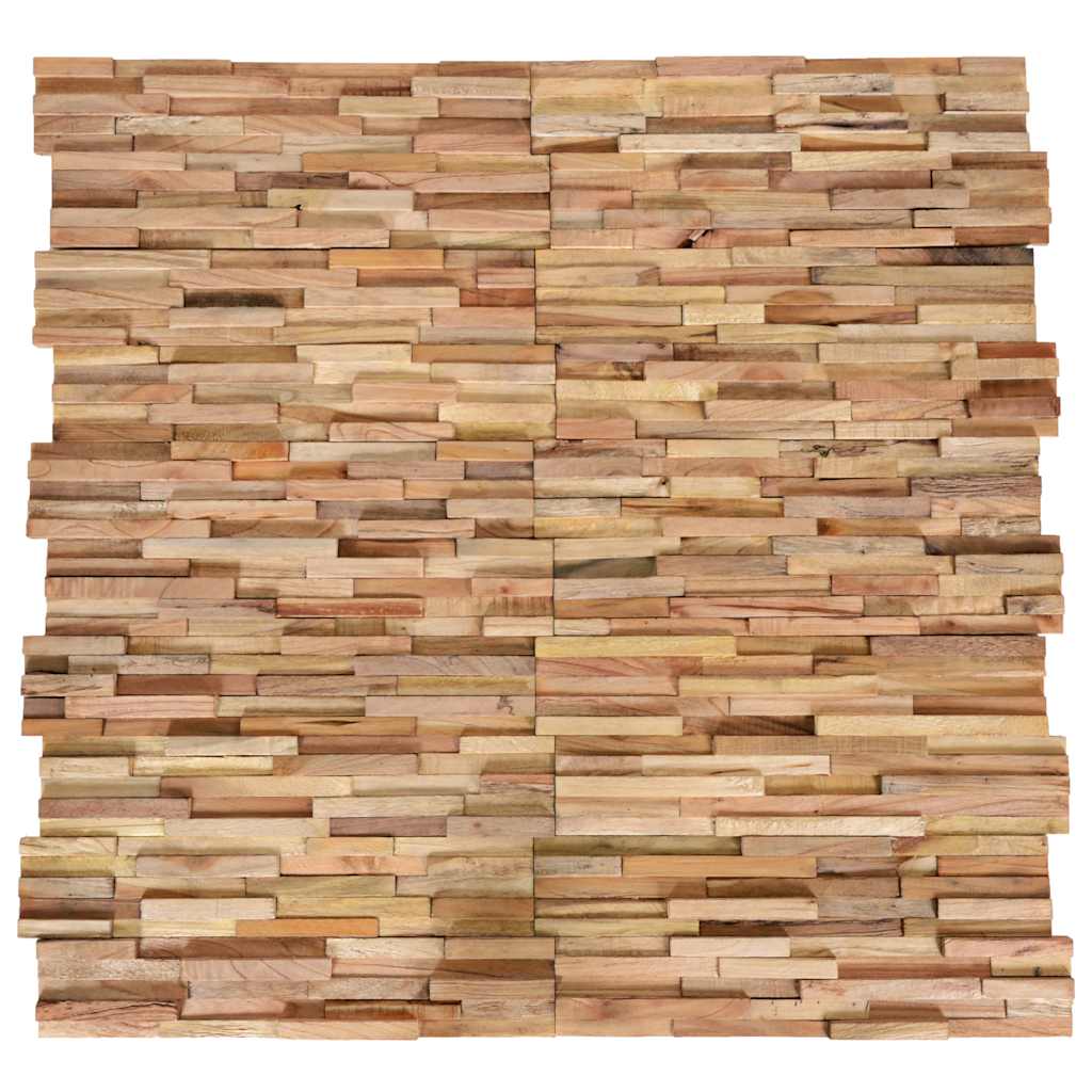 vidaXL Panouri placare pereți 3D, 10 buc., 1,08 m², lemn masiv de tec vidaXL Panouri placare pereți 3D, 10 buc., 1,08 m², lemn masiv de tec