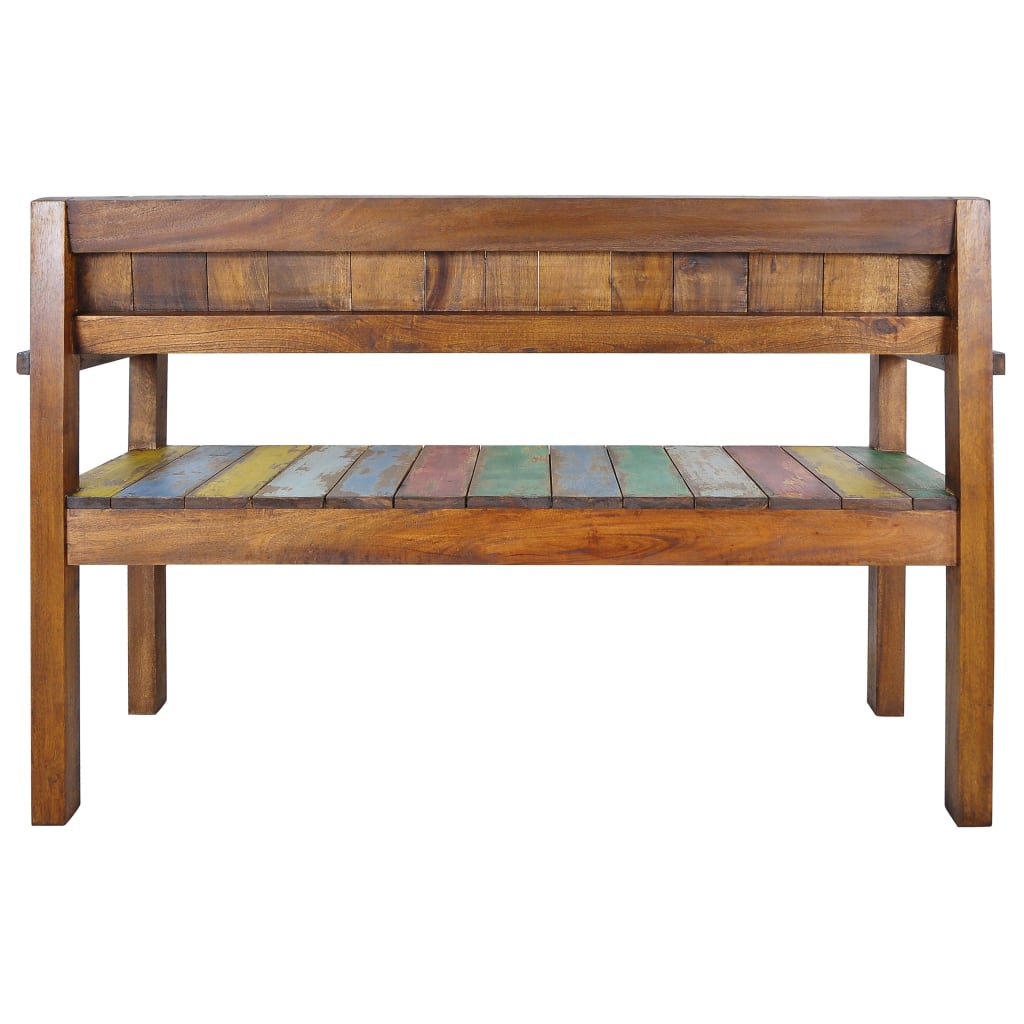 vidaXL Bancă, 115 cm, lemn masiv reciclat