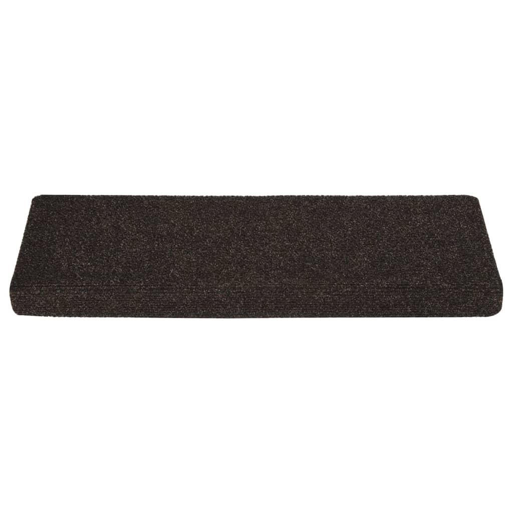vidaXL Covorașe autoadezive pentru scări, 15 buc., 65x21x4 cm, maro închis, cu margini dreptunghiulare vidaXL Covorașe autoadezive pentru scări, 15 buc., 65x21x4 cm, maro închis, cu margini dreptunghiulare