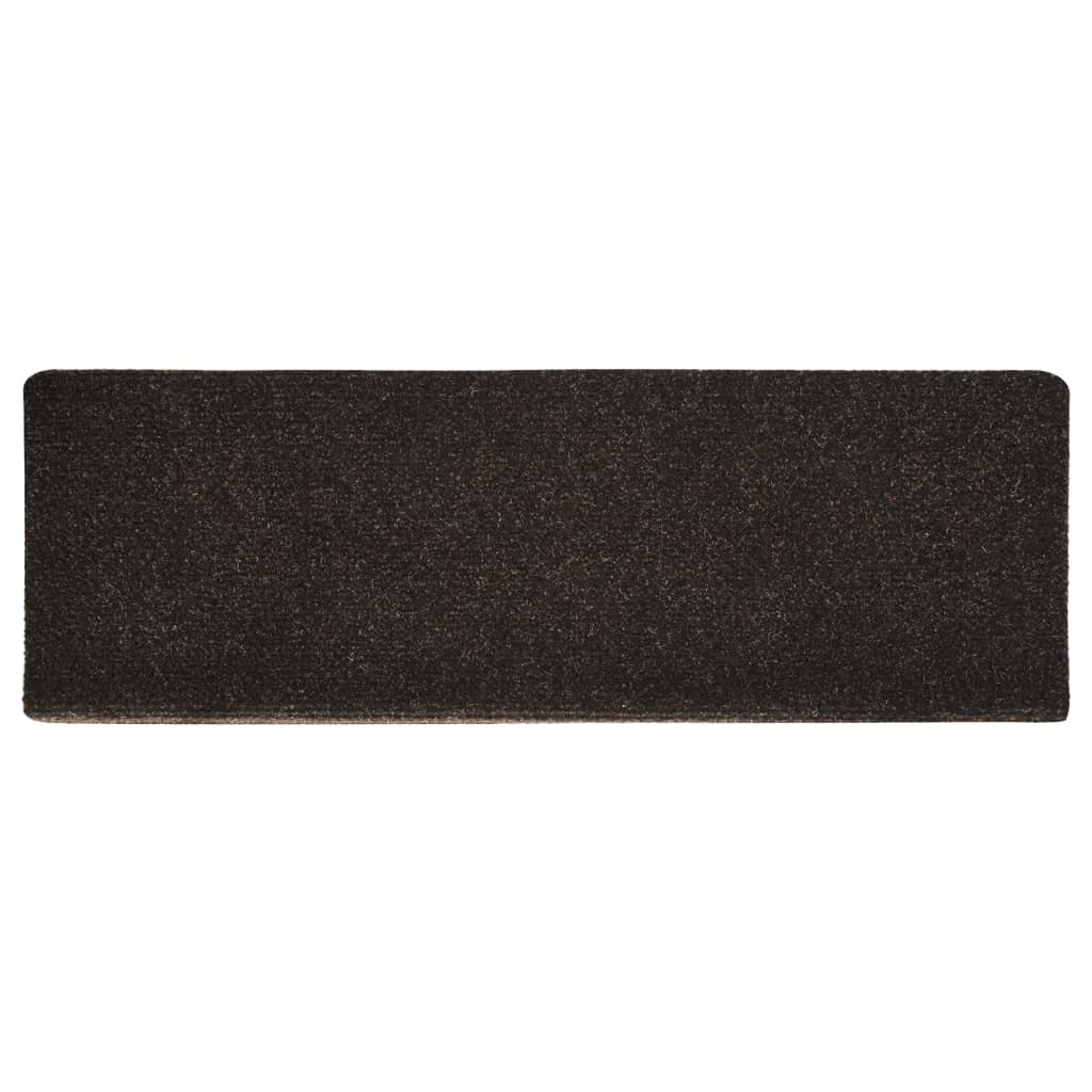 vidaXL Covorașe autoadezive pentru scări, 15 buc., 65x21x4 cm, maro închis, cu margini dreptunghiulare vidaXL Covorașe autoadezive pentru scări, 15 buc., 65x21x4 cm, maro închis, cu margini dreptunghiulare
