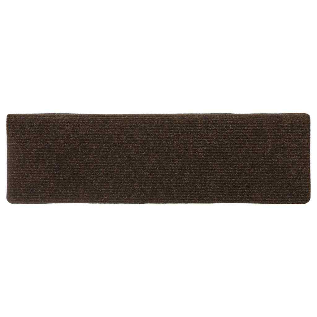vidaXL Covorașe autoadezive pentru scări, 15 buc., 65x21x4 cm, maro, cu margini dreptunghiulare vidaXL Covorașe autoadezive pentru scări, 15 buc., 65x21x4 cm, maro, cu margini dreptunghiulare