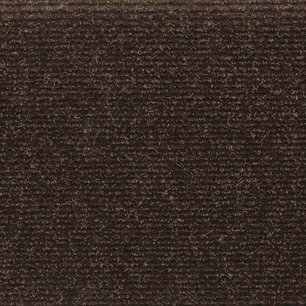 vidaXL Covorașe autoadezive pentru scări, 15 buc., 65x21x4 cm, maro, cu margini dreptunghiulare vidaXL Covorașe autoadezive pentru scări, 15 buc., 65x21x4 cm, maro, cu margini dreptunghiulare