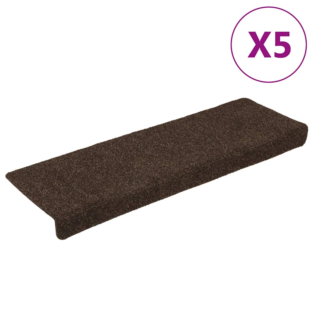 vidaXL Covorașe autoadezive pentru scări, 15 buc., 65x21x4 cm, maro, cu margini dreptunghiulare vidaXL Covorașe autoadezive pentru scări, 15 buc., 65x21x4 cm, maro, cu margini dreptunghiulare