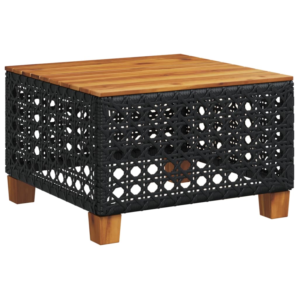 vidaXL Set mobilier de grădină cu perne, 9 piese, negru, poliratan