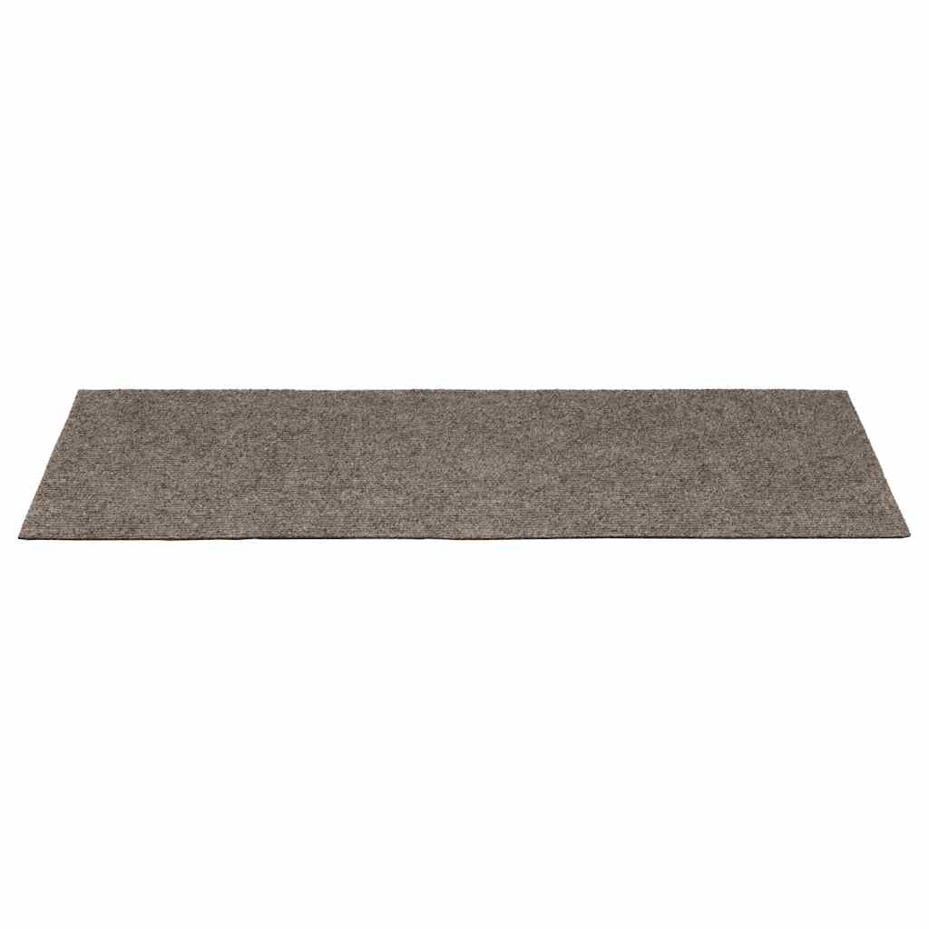 vidaXL Covorașe autoadezive pentru scări, 15 buc., 65x21x4 cm, bej, cu margini dreptunghiulare