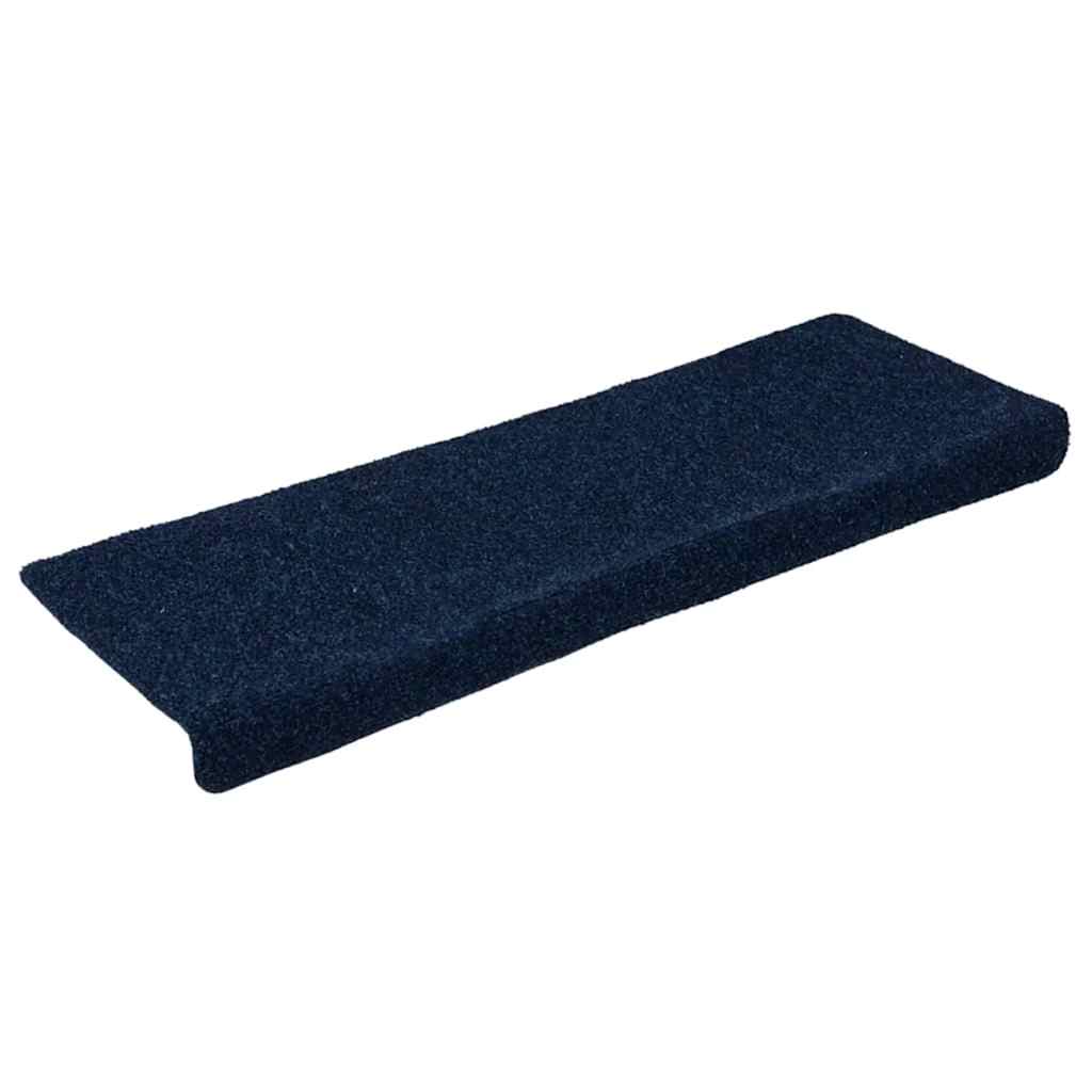 vidaXL Covorașe autoadezive pentru scări, 15 buc., 65x21x4 cm, margini dreptunghiulare, bleumarin vidaXL Covorașe autoadezive pentru scări, 15 buc., 65x21x4 cm, margini dreptunghiulare, bleumarin