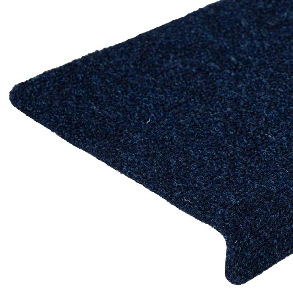vidaXL Covorașe autoadezive pentru scări, 15 buc., 65x21x4 cm, margini dreptunghiulare, bleumarin vidaXL Covorașe autoadezive pentru scări, 15 buc., 65x21x4 cm, margini dreptunghiulare, bleumarin