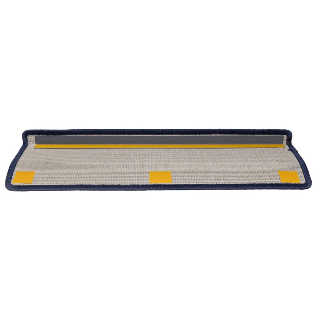 vidaXL Covorașe pentru scări, 15 buc., 65x21x4 cm, gri închis și albastru, margini dreptunghiulare vidaXL Covorașe pentru scări, 15 buc., 65x21x4 cm, gri închis și albastru, margini dreptunghiulare