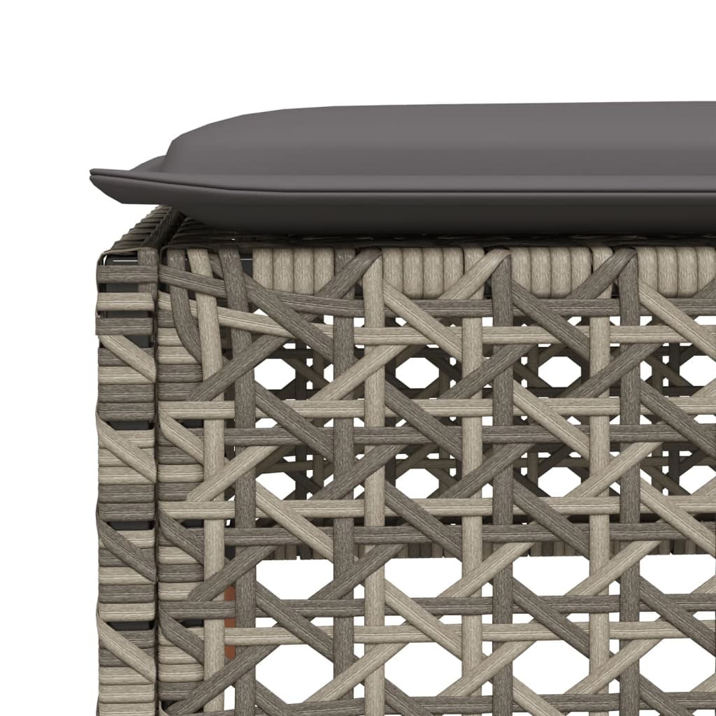 vidaXL Set mobilier grădină cu perne, 6 piese, gri, poliratan