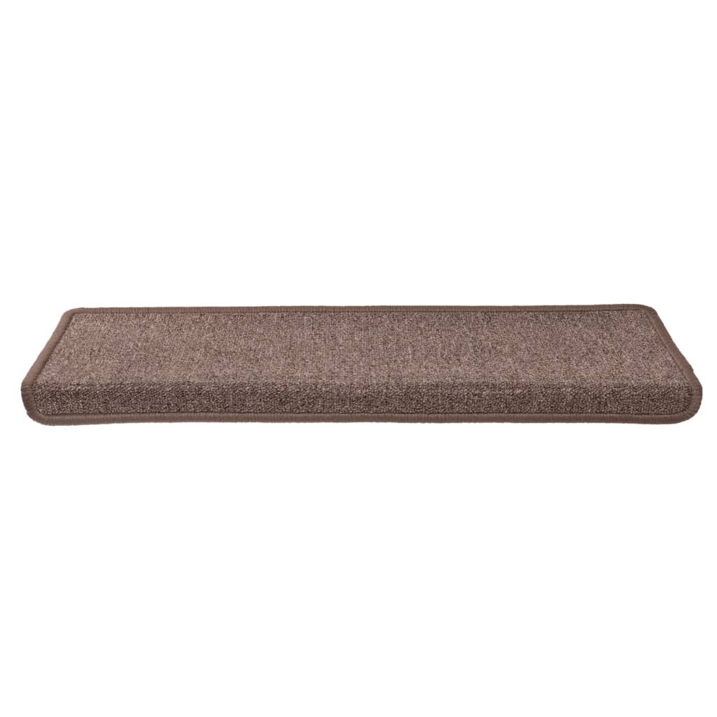 vidaXL Covorașe de trepte de scară, 15 buc., maro, 65x21x4 cm vidaXL Covorașe de trepte de scară, 15 buc., maro, 65x21x4 cm