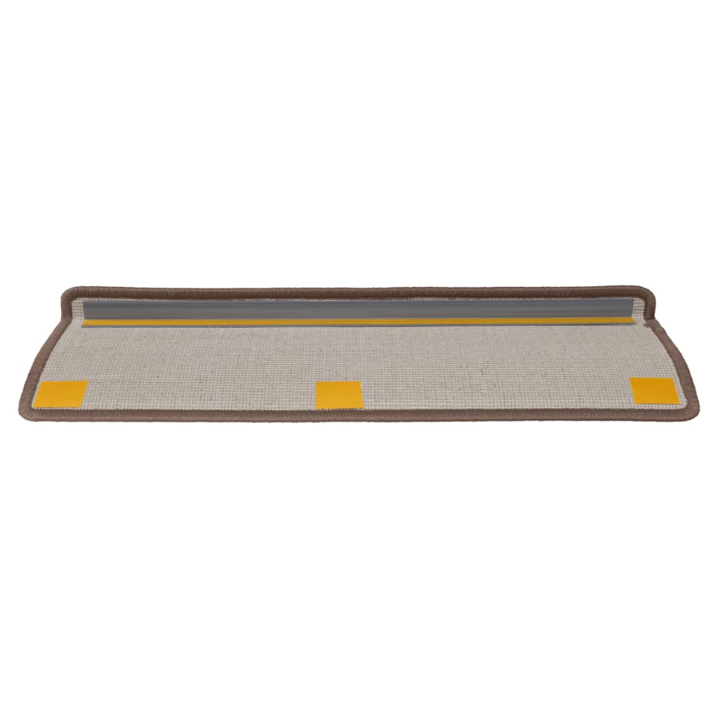 vidaXL Covorașe de trepte de scară, 15 buc., maro, 65x21x4 cm vidaXL Covorașe de trepte de scară, 15 buc., maro, 65x21x4 cm