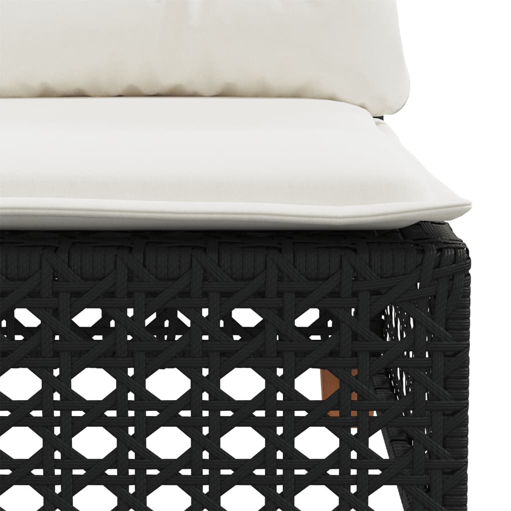 vidaXL Set mobilier de grădină cu perne, 9 piese, negru, poliratan vidaXL Set mobilier de grădină cu perne, 9 piese, negru, poliratan