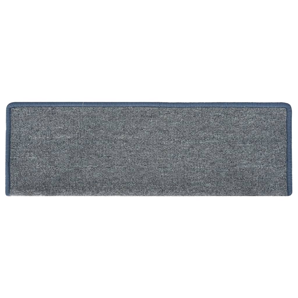 vidaXL Covorașe pentru scări, 15 buc., 65x21x4 cm, gri deschis și albastru, cu margini dreptunghiulare vidaXL Covorașe pentru scări, 15 buc., 65x21x4 cm, gri deschis și albastru, cu margini dreptunghiulare