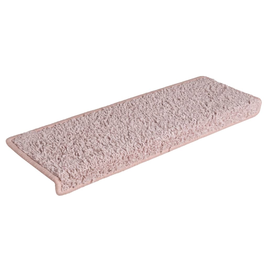 vidaXL Covorașe de trepte de scară,15 buc., alb și roz, 65x21x4 cm vidaXL Covorașe de trepte de scară,15 buc., alb și roz, 65x21x4 cm
