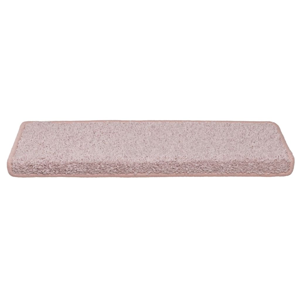 vidaXL Covorașe de trepte de scară,15 buc., alb și roz, 65x21x4 cm vidaXL Covorașe de trepte de scară,15 buc., alb și roz, 65x21x4 cm