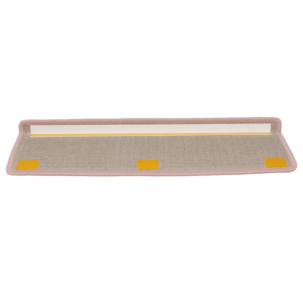 vidaXL Covorașe de trepte de scară,15 buc., alb și roz, 65x21x4 cm vidaXL Covorașe de trepte de scară,15 buc., alb și roz, 65x21x4 cm