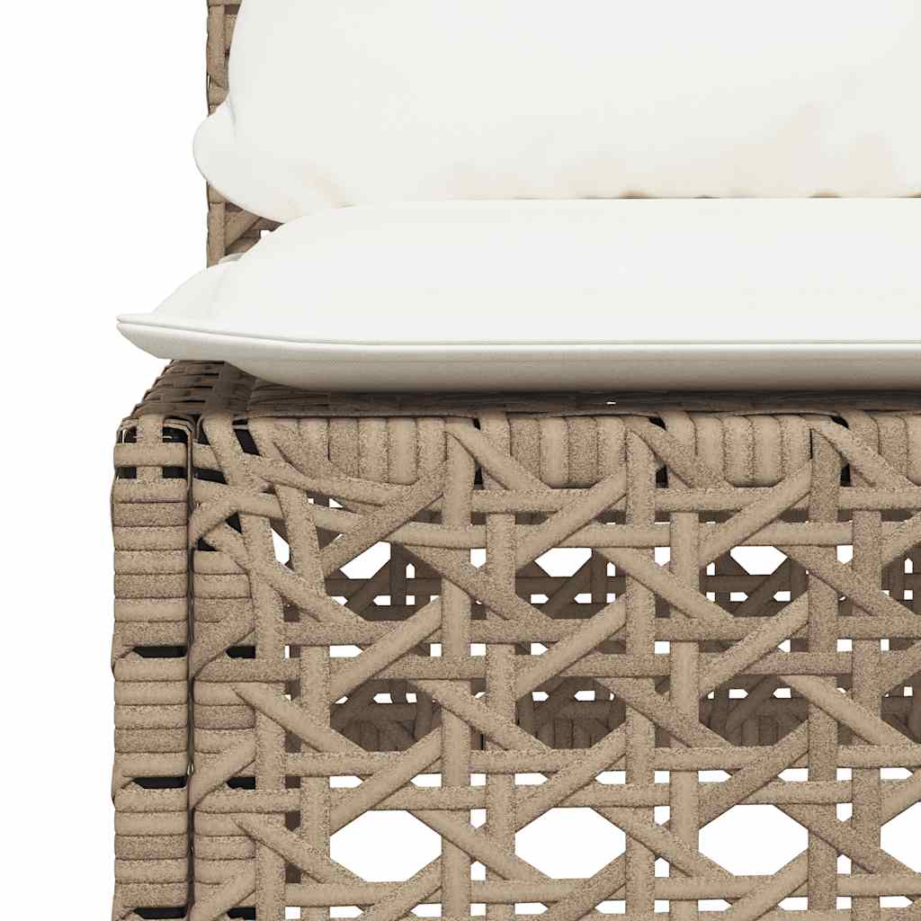 vidaXL Set canapele de grădină cu perne, 10 piese, bej, poliratan