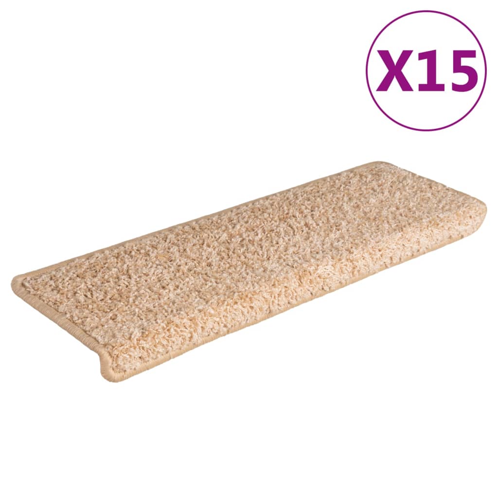 vidaXL Covorașe pentru scări, 15 buc., 65x21x4 cm, margini dreptunghiulare aurii vidaXL Covorașe pentru scări, 15 buc., 65x21x4 cm, margini dreptunghiulare aurii