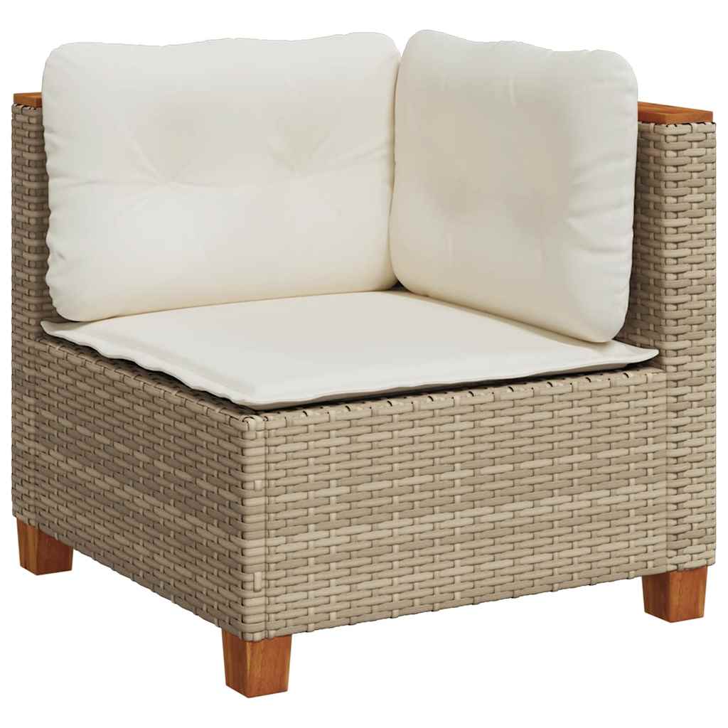 vidaXL Set canapele de grădină cu perne, 11 piese, bej, poliratan vidaXL Set canapele de grădină cu perne, 11 piese, bej, poliratan