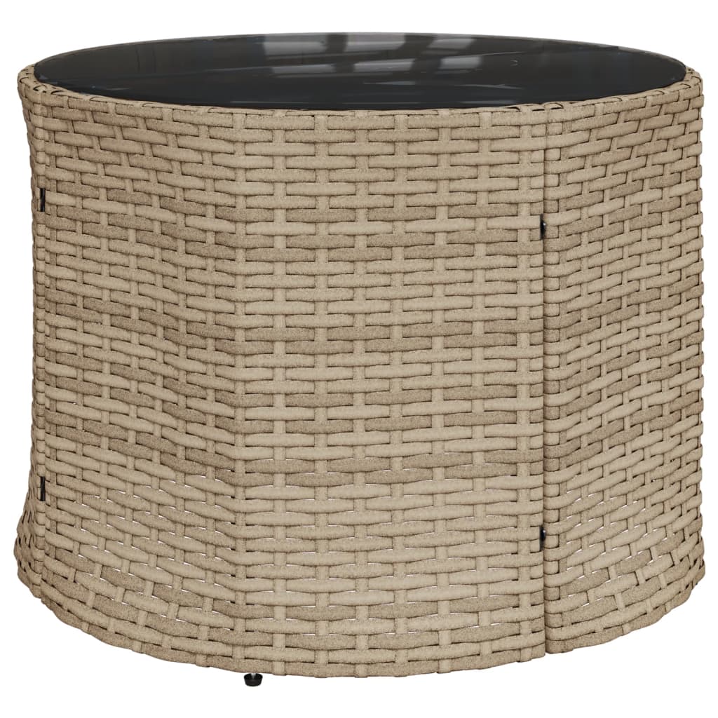 vidaXL Set canapea de grădină, 3 piese, semi-rotunde, bej, poliratan vidaXL Set canapea de grădină, 3 piese, semi-rotunde, bej, poliratan